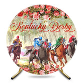 Aperturee - Aperturee Romantic Rose Horse Racing Round Kentucky Derby Backdrop